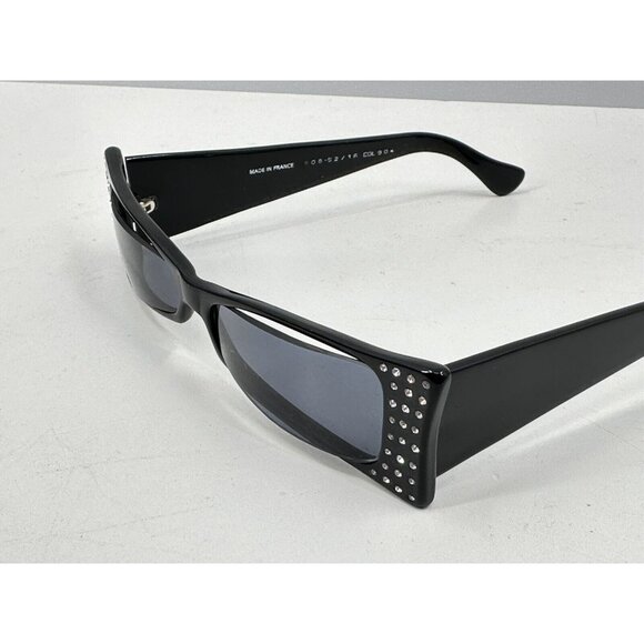 Vintage Deffaugt Vision Paris Swarovski Embellished Rectangular Sunglasses (LE-3 main image 8